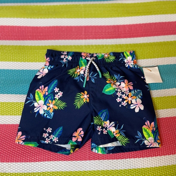 Cat & Jack Other - Cat & Jack Tropical Floral Print Swim Trunks 18m